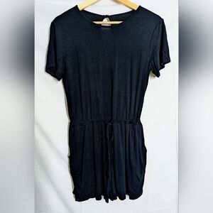 Black Short Sleeve Romper